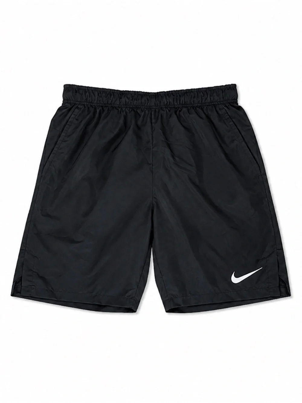 Nike Black Men's Athletic Shorts with White Swoosh